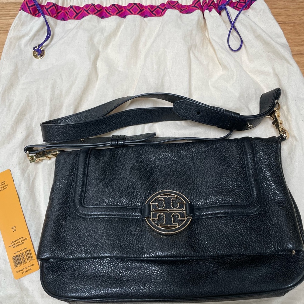 NWT Tory Burch Amanda Fold-Over Messenger Bag